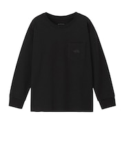 ザ・ノース・フェイス(THE NORTH FACE)キッズ 長袖Tシャツ ロンT ポケットロゴティー NTJ82526 K