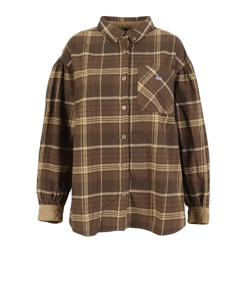 クリフメイヤー（KRIFF MAYER）ビエラギャザーシャツ W2616311:29:BROWN