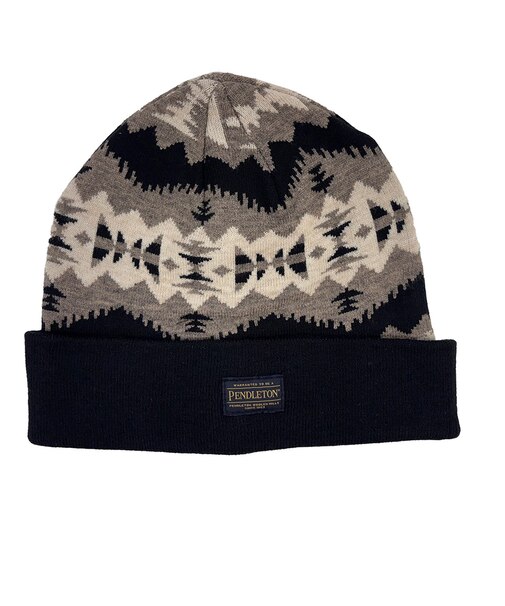 ペンドルトン（PENDLETON）ニット帽 トレッキング 登山 ジャガードカフビーニー PDT-000-263035 BLK