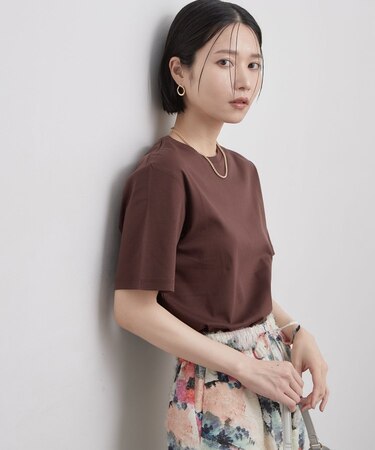 ベーシックTシャツ/オーガニックコットン混【洗濯機OK】