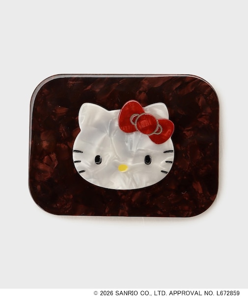 ◆【HELLO KITTY&TINY CHUM】シェル調フェイスモチーフミラー