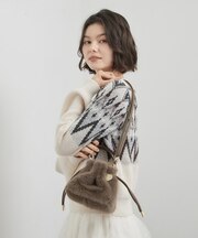 【2WAY】フェイクファー巾着ミニショルダーバッグ