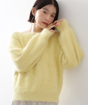 着るたびときめく ふんわりフェザーシャギーニット