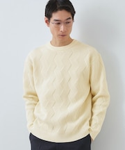 【頑張りすぎないオシャレ】ミックスヤーンニット 洗濯機OK/軽量