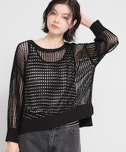 メッシュニットプルオーバー