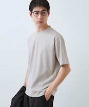 【ジャケットインにおすすめ】ビジネス半袖Tシャツ 洗濯機OK/襟高