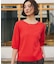 【S-XL/ひんやりタッチ】美しさ際立つ 6分袖ニット 洗濯機OK/UVケア/毛玉になりにくい