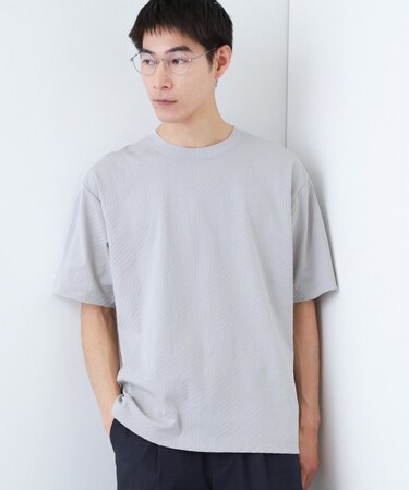 【無地だと少し物足りないという方へ】ジオメトリック柄 半袖Tシャツ 洗濯機OK
