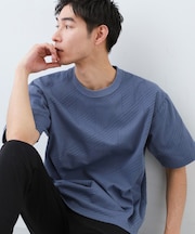 【無地だと少し物足りないという方へ】ジオメトリック柄 半袖Tシャツ 洗濯機OK