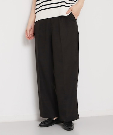 【XS-XL/洗える】オン・オフ問わずきれいに決まる 麻調ワイドパンツ
