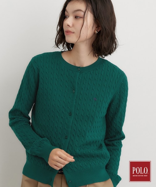 POLO BCS/ケーブルクルーカーディガン