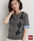 POLO BCS/アーガイル5分袖ニット