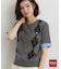 POLO BCS/アーガイル5分袖ニット
