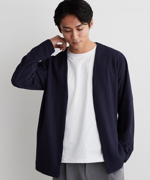 【2点セット/洗濯機OK】長袖カーディガン+半袖Tシャツ
