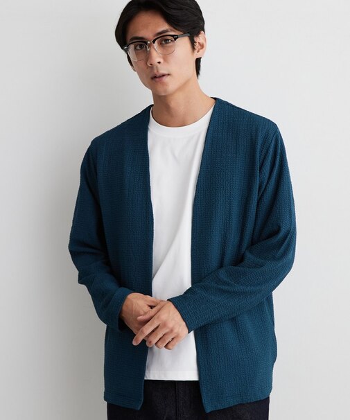 【2点セット／洗濯機OK】長袖カーディガン+半袖Tシャツ