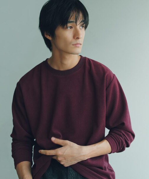 【洗濯機OK】カノコ編み 長袖Tシャツ