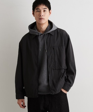 チェック柄 ジップアップブルゾン