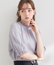 【大人上品・前後2WAY】エンブロレース 5分袖ブラウス【洗濯機可】