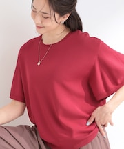 【S-LL】二の腕はカバーして魅せる フレアスリーブニット
