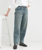 【S-LL】程よくゆったりな 柔らかデニムテーパードパンツ