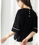 配色ラインニットTシャツ