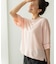 配色ラインニットTシャツ