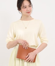 【洗濯機可/S-LL】シンプルだけど華やか レースの5分袖ニット
