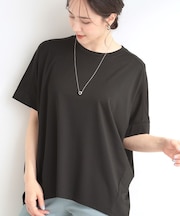 【新色追加/UV/S-LL/体型カバー】秋まで着られる ひやとろドルマンTシャツ