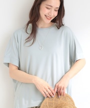 【新色追加/UV/S-LL/体型カバー】秋まで着られる ひやとろドルマンTシャツ