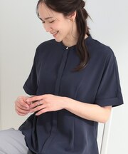 【UV/通勤】洗濯後しわになりにくい インしない ウエストタックペプラムブラウス