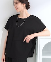 【洗濯機可/セットアップ可】軽凛(かろりん) シンプル上品 切替コクーントップス