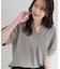 【洗濯後しわになりにくい/インせずきまる】シンプルだけど女性らしい 麻調スキッパーブラウス