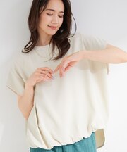 【洗濯機可/体型カバー】インしてる風 ふんわり裾バルーントップス