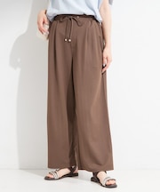 【S-LL/洗濯機可】カノコ編みでさらっと快適 リラックスワイドパンツ
