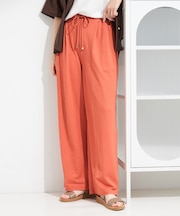 【S-LL/洗濯機可】カノコ編みでさらっと快適 リラックスワイドパンツ