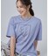 【洗濯機可/体型カバー】プリントデザインが目を惹く 裾シャーリングTシャツ
