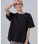 【体型カバー/S-LL/洗濯機可】インせず着られる 異素材ドッキングTシャツ