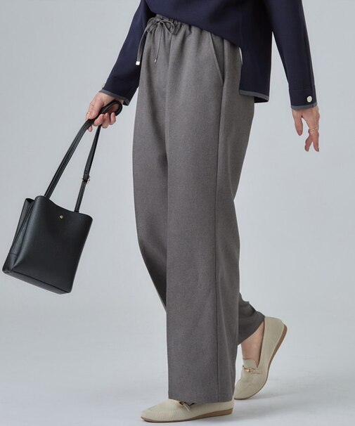 【S-LL】美脚見えが叶う センタープレスフレアパンツ