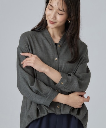 【S-LL】洗濯後しわになりにくい インしてる風シャツ