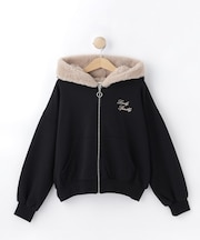 【130-150cm】フェイクファー付きZIPパーカー