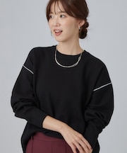 配色が目を引く スウェットライクニット