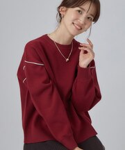 配色が目を引く スウェットライクニット