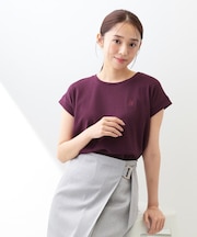 【接触冷感/UV】ワンポイント刺繍Tシャツ《7col/XS~3L/洗濯機OK》