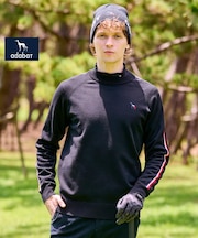 【新レーベル ADABAT NAVY】スリーブラインセミモックニット