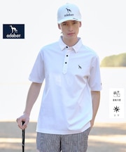 【ADABAT NAVY】接触冷感/抗菌防臭/UVカット クールデオドラントジャージ 半袖ポロシャツ