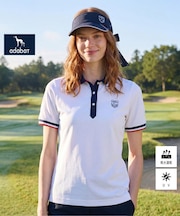 【ADABAT NAVY】吸水速乾/UVカット カノコクレリック半袖ポロシャツ