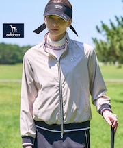 【ADABAT NAVY】モノグラムエンボスジップブルゾン