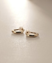K10しのぎワンタッチ イヤリング