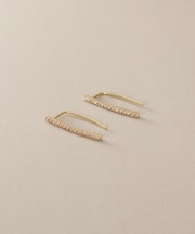 K10ダイヤモンド カーブライン フックピアス