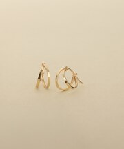 K10フラットダブルフープピアス